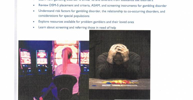 FREE – CEU’S Gambling Disorder 101 ZOOM Workshop hosted by Attention to Wellness Ltd.